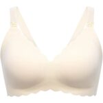 MOMCOZY YN46 SEAMLESS SUPPORT FLORAL NURSING BRA CREAM L