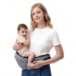 MOMCOZY HIP SEAT BABY CARRIER GREY MEDIUM