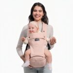 MOMCOZY BABY CARRIER WITH HIP SEAT AIR MESH-PINK
