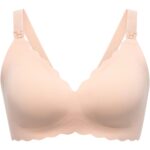 MOMCOZY YN46 SEAMLESS SUPPORT FLORAL NURSING BRA SKIN L
