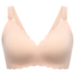 MOMCOZY YN46 SEAMLESS SUPPORT FLORAL NURSING BRA SKIN M