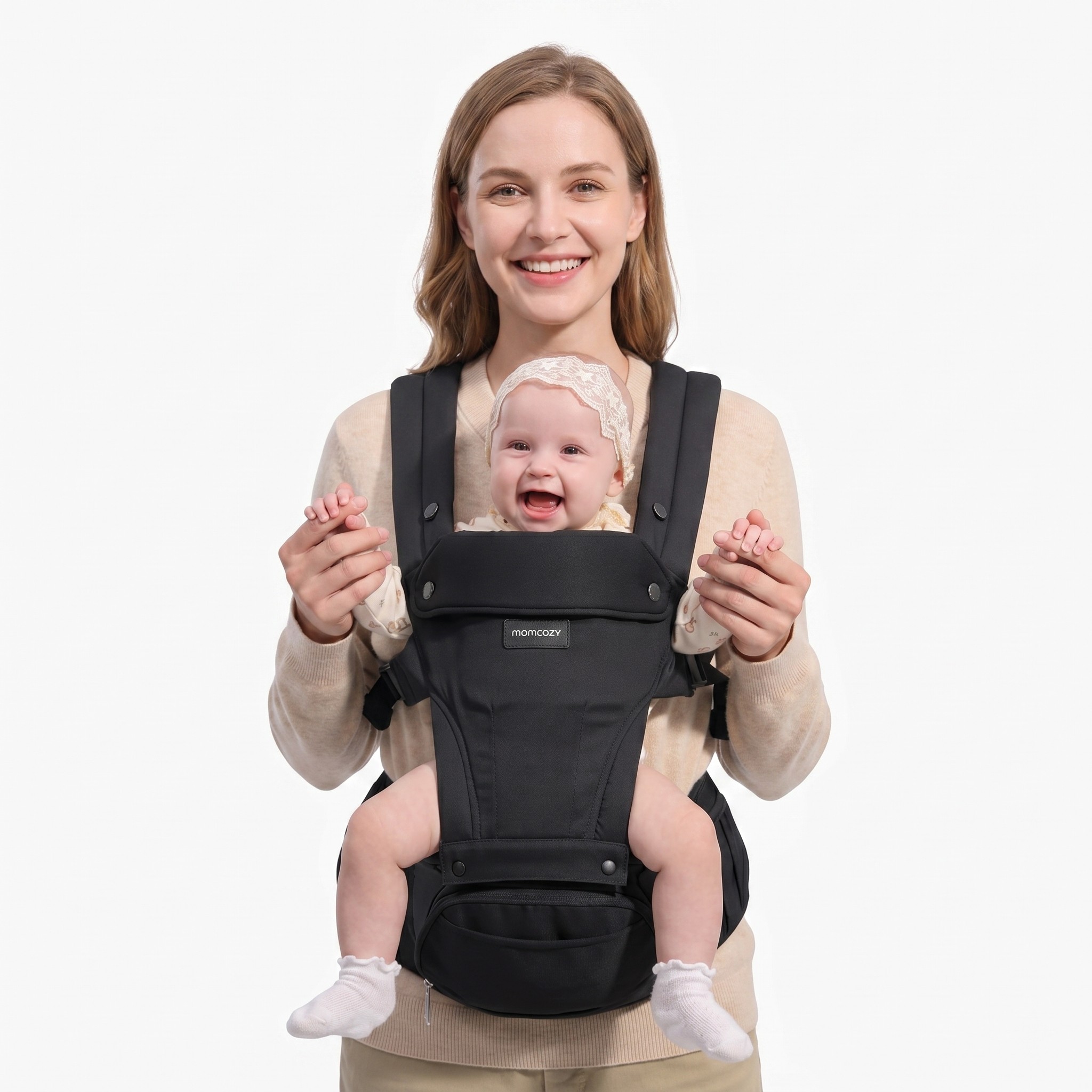 cps-ee03cc004686039e20f396d97ef27059-2026-05-15-00-42-06 MOMCOZY BABY CARRIER WITH HIP SEAT BLACK - imagine 1