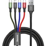 Cable USB Baseus Fast 4in1 2xUSB-C / Lightning / Micro 3.5A 1.2m (black)