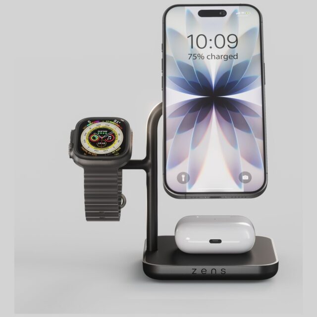 Zens Alum Series 3-in-1 Magnetic Wireless Charger - imagine 3