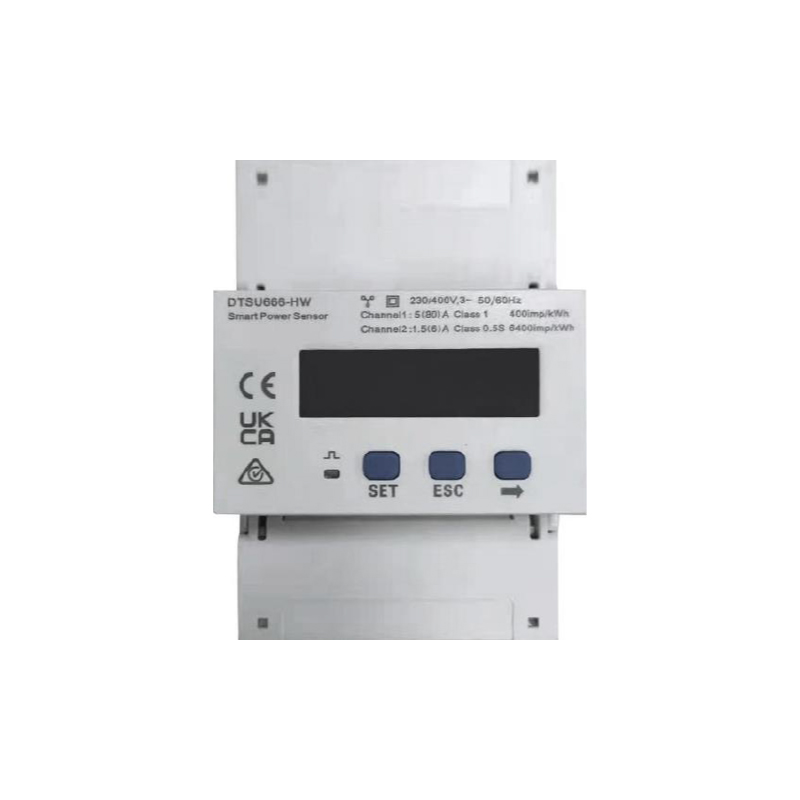 cps-cd34c4b63bc6e01fc3bf6b87d0cf919e-2026-08-22-16-00-03 DTSU666-HW/YDS60-80 Energy Meter 3-Phase 3p4w; LCD display; direct measurement up to 80A or semi-indirect measurement with transformers with 5A or 1A secondary current (not included); RS485 communication; TH rail mounting switchgear depth >80mm - imagine 1